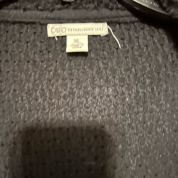 Cato, black cardigan with faux fur collar to hem, size XL - Picture 2 of 3